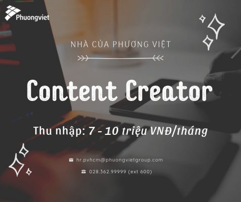 tuyển dụng content creator
