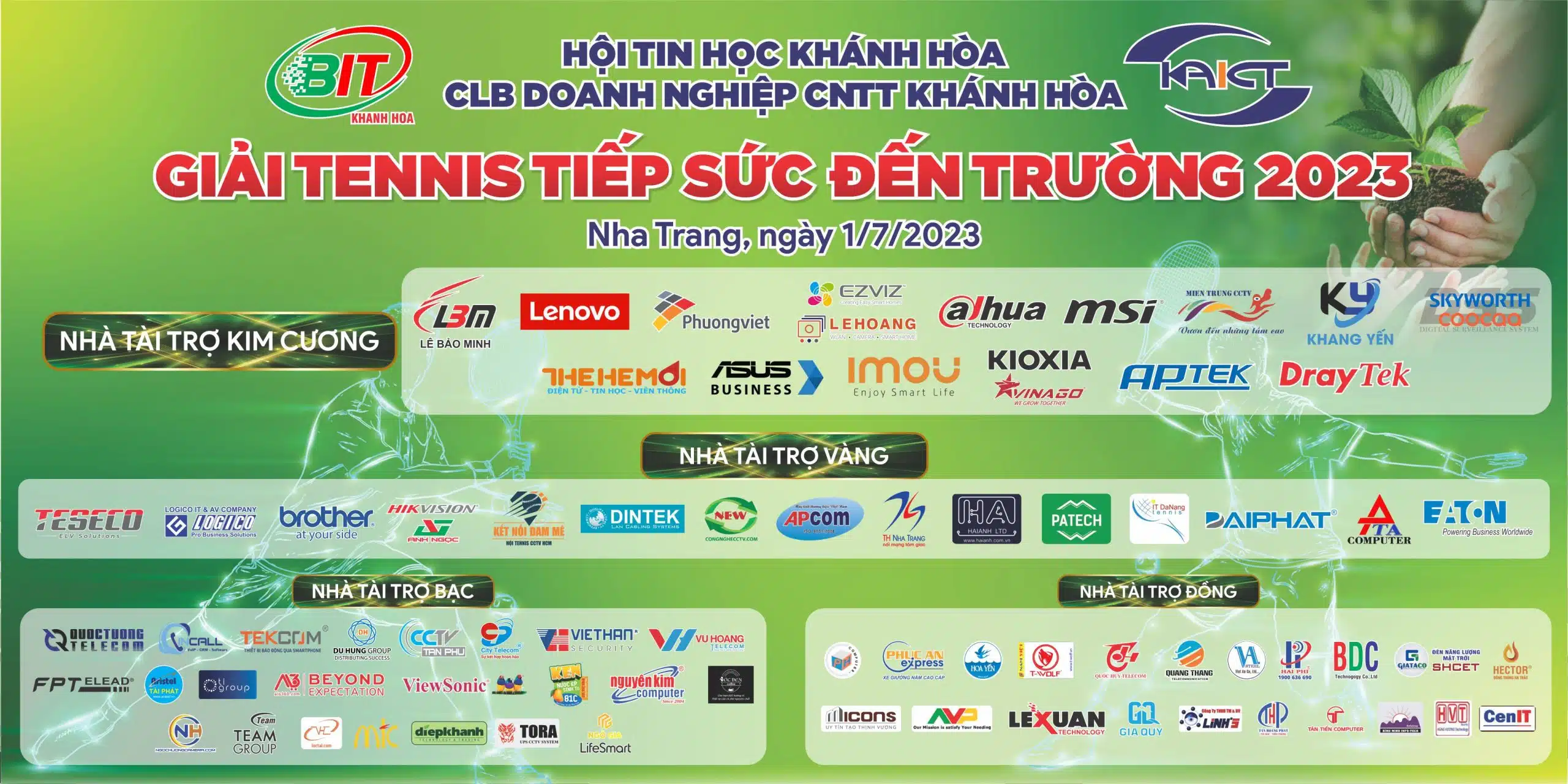 Giai Tennis Tiep Suc Den Truong Khanh Hoa